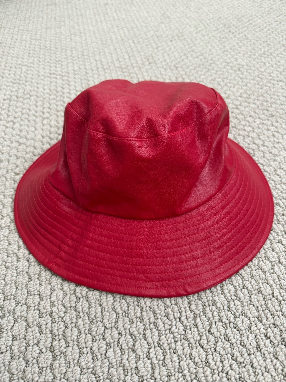 Red Anthropologie Bucket Hat